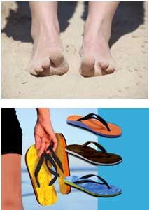 feet and flip flops